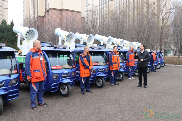 甘肅天水市生態(tài)環(huán)境局購(gòu)置小型電動(dòng)噴霧除塵車助力“冬防”工作